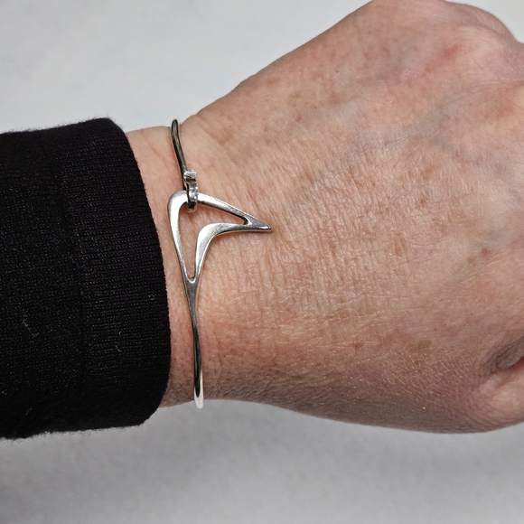 Vintage Mid-Century Atomic Style Metal Bracelet - Picture 10 of 11